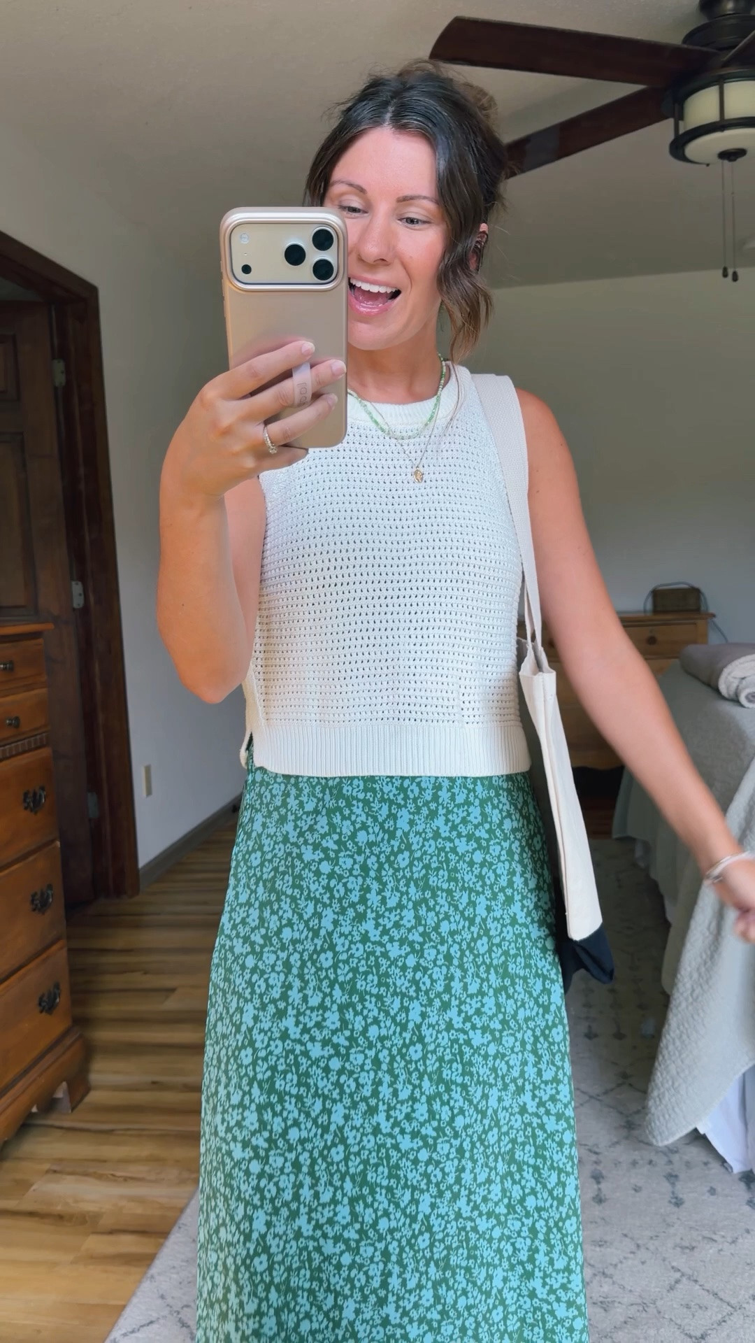 Small in my bra, small in my sweater tank and xs in my skirt (also linked similar bc sizes are selling out). My Croc sandals are size 6. 💚

#LTKPetite #LTKSeasonal #LTKootd