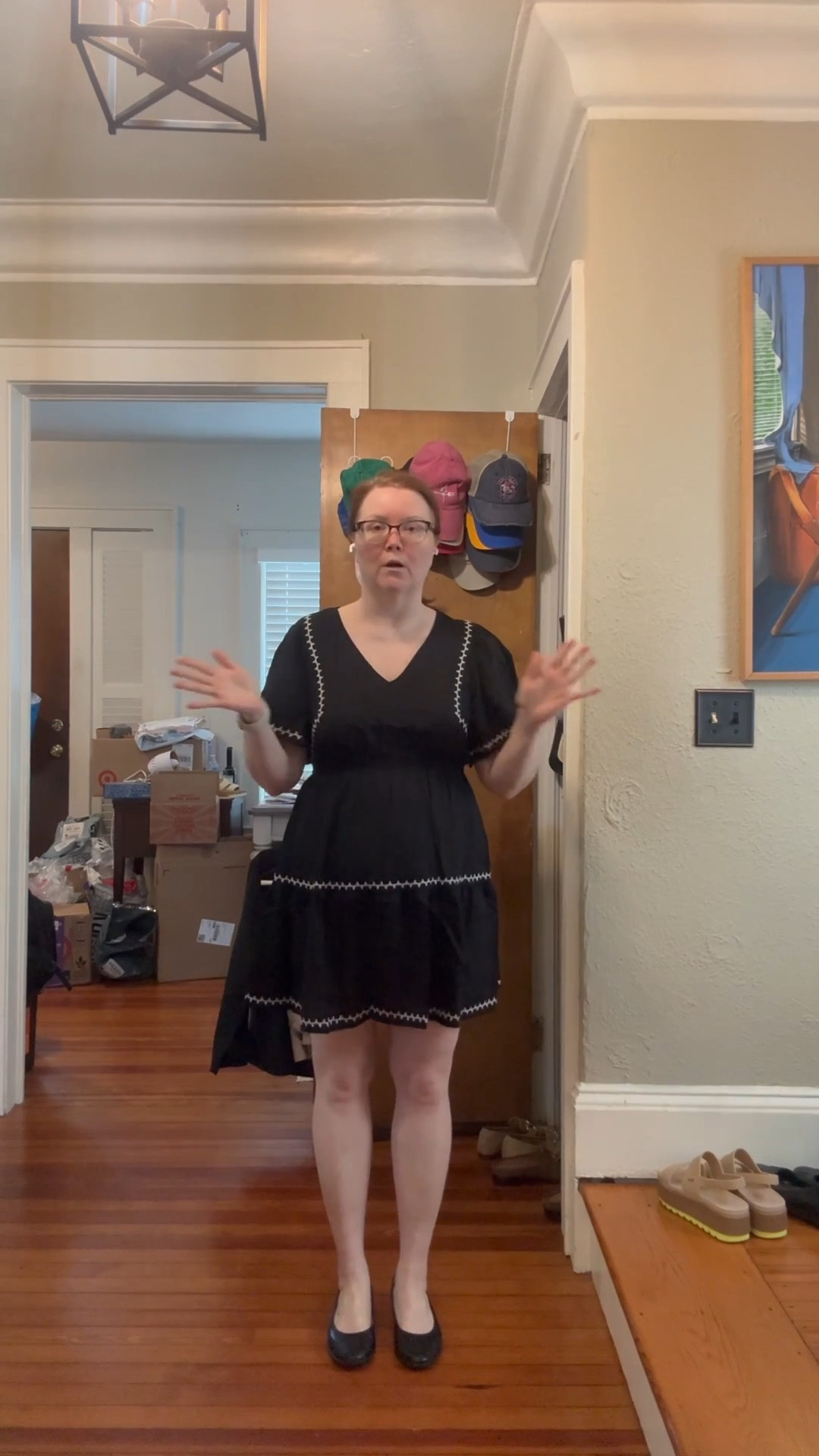 Dress sale just in time for Easter, Passover, graduation season.  This light weight flowy, short sleeve dress is a medium petite.  Yes, you heard me right.  Old Navy has petites. Fits TTS. I’m 5’4 and length was good on me. Comes in a ginger spice color too.  Works for a shower, brunch, business casual office attire for work or a date night. Can throw it on over a bathing suit for lunch or dinner after the beach.  