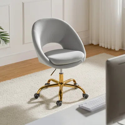 Doreen Velvet Modern Task Chair with Ergonomic Design | Wayfair North America