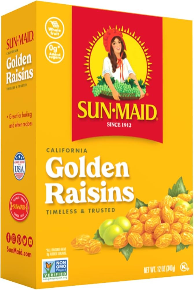 Sun-Maid California Golden Raisins - 12 oz Sharing-Size Box - Dried Fruit Snack for Lunches, Snac... | Amazon (US)