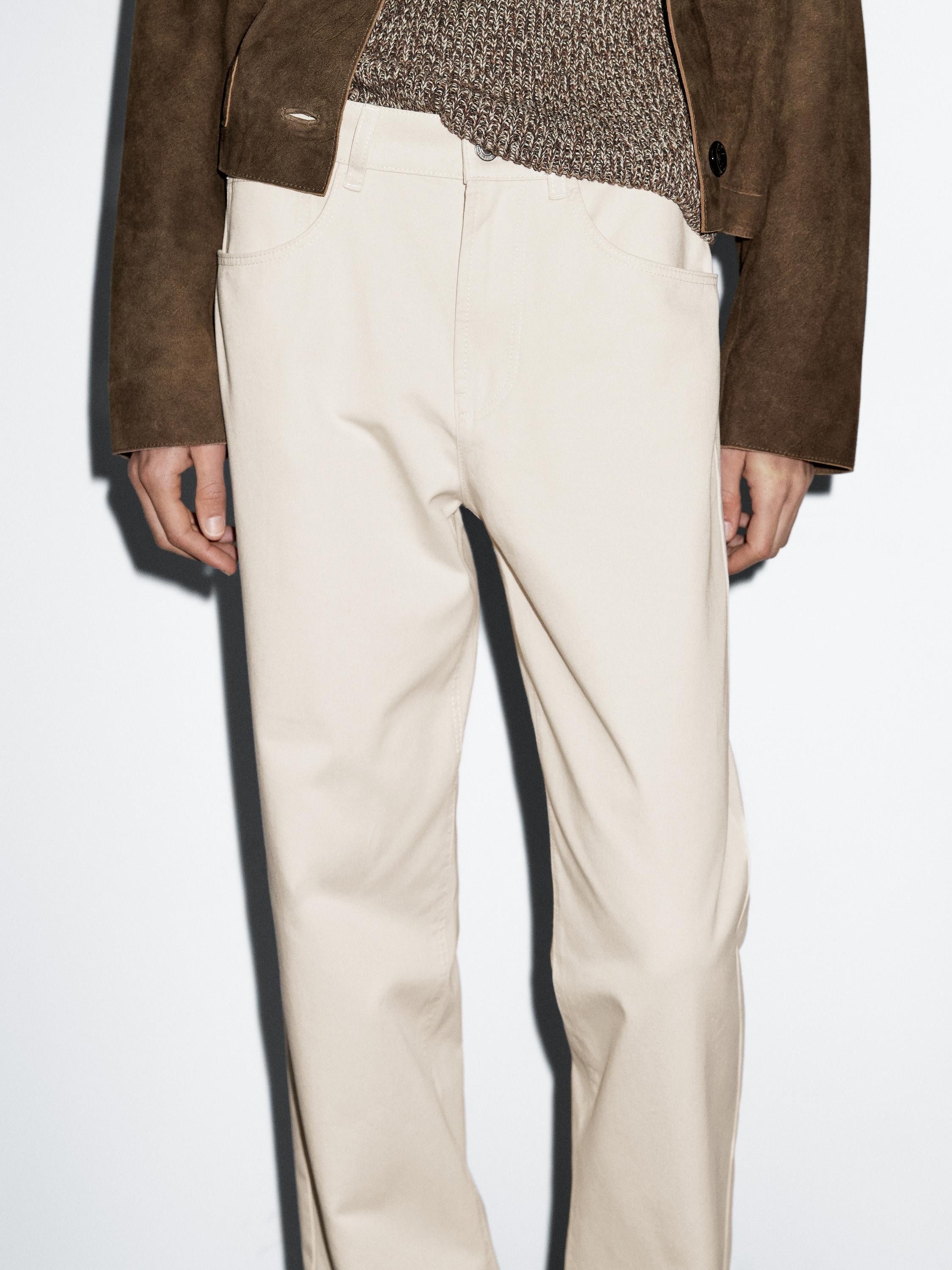 Mid-waist straight-leg trousers | Massimo Dutti US