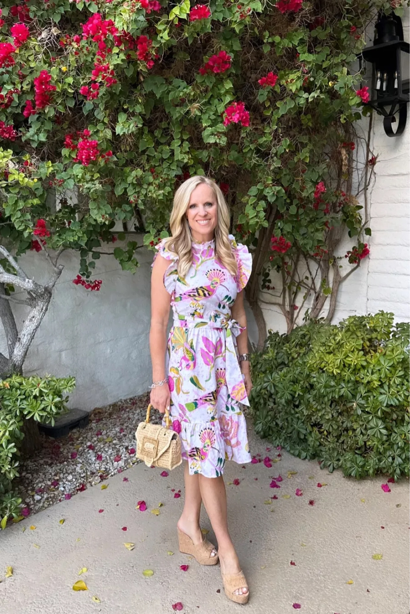 Spring outfit inspo

Feminine floral midi dress with bow belt paired with handwoven basket handbag and cork wedges 

#LTKFind #LTKstyletip #LTKitbag