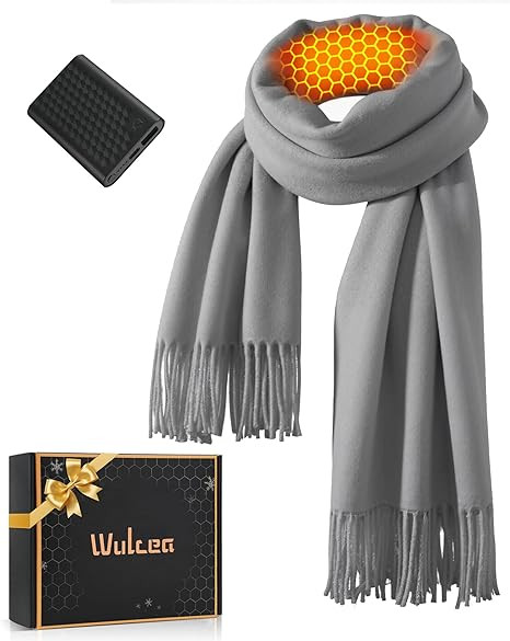 Wulcea Graphene Heated Scarf For Women 5V2A 6000mAh Fast Charge Large Capacity Battery | Amazon (US)