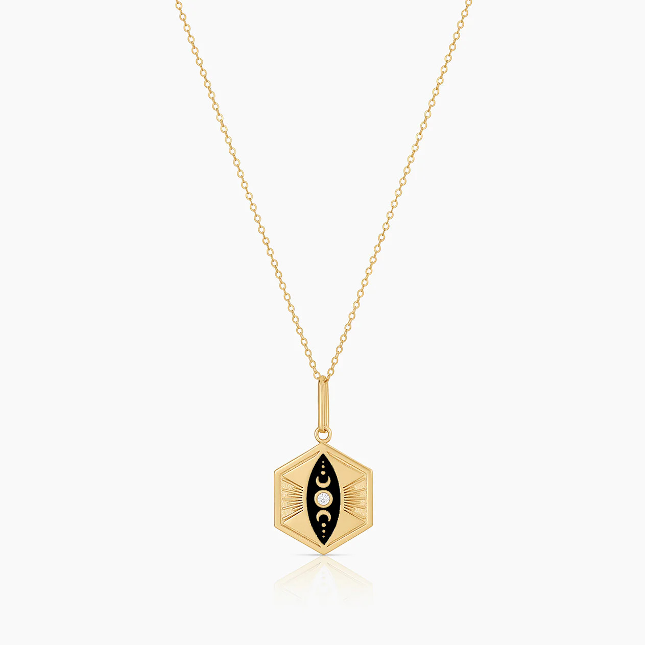 Divine Feminine Black Enamel Necklace | Thatch