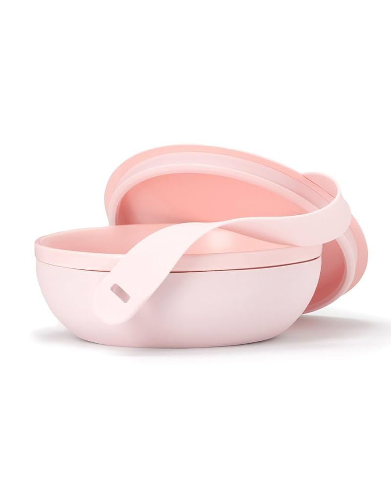 W&P Porter Bowl Lunch Container w/ Protective Non-slip Exterior, Blush 1 Liter | Lid & Snap-tight... | Amazon (US)