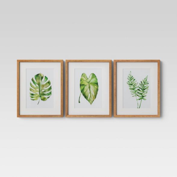(Set of 3) 16" x 20" Leaf Framed Wall Print - Threshold™ | Target