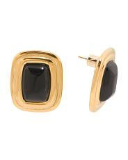 Stella Gold Plated Black Earrings | TJ Maxx