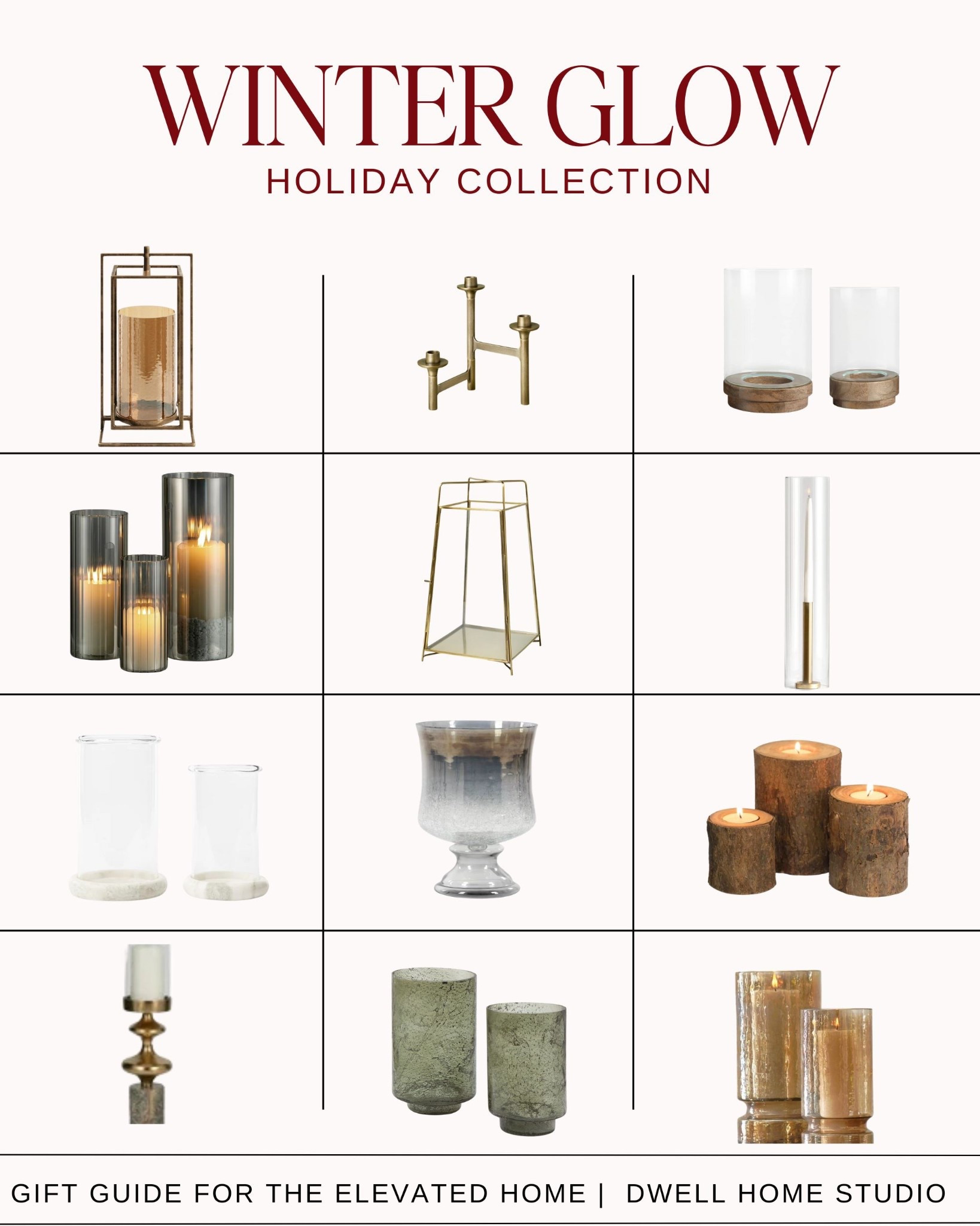 An elevated Winter Glow holiday collection featuring warm metallics, glowing candles, glass hurricanes, and cozy seasonal ambiance. Perfect for creating an inviting holiday home with beautiful light and layered warmth.

#LTKHoliday