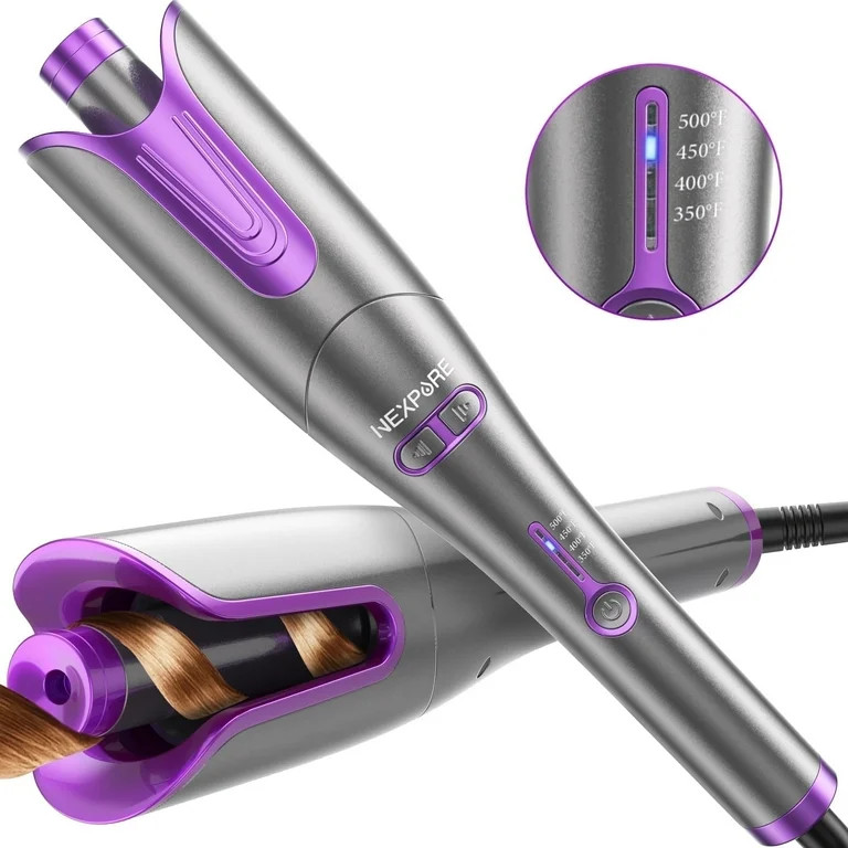 NEXPURE Curling Iron, 1" Ionic Deep Waver Hair Curler Tool, Ceramic Coating, Fast Heating, Dual V... | Walmart (US)