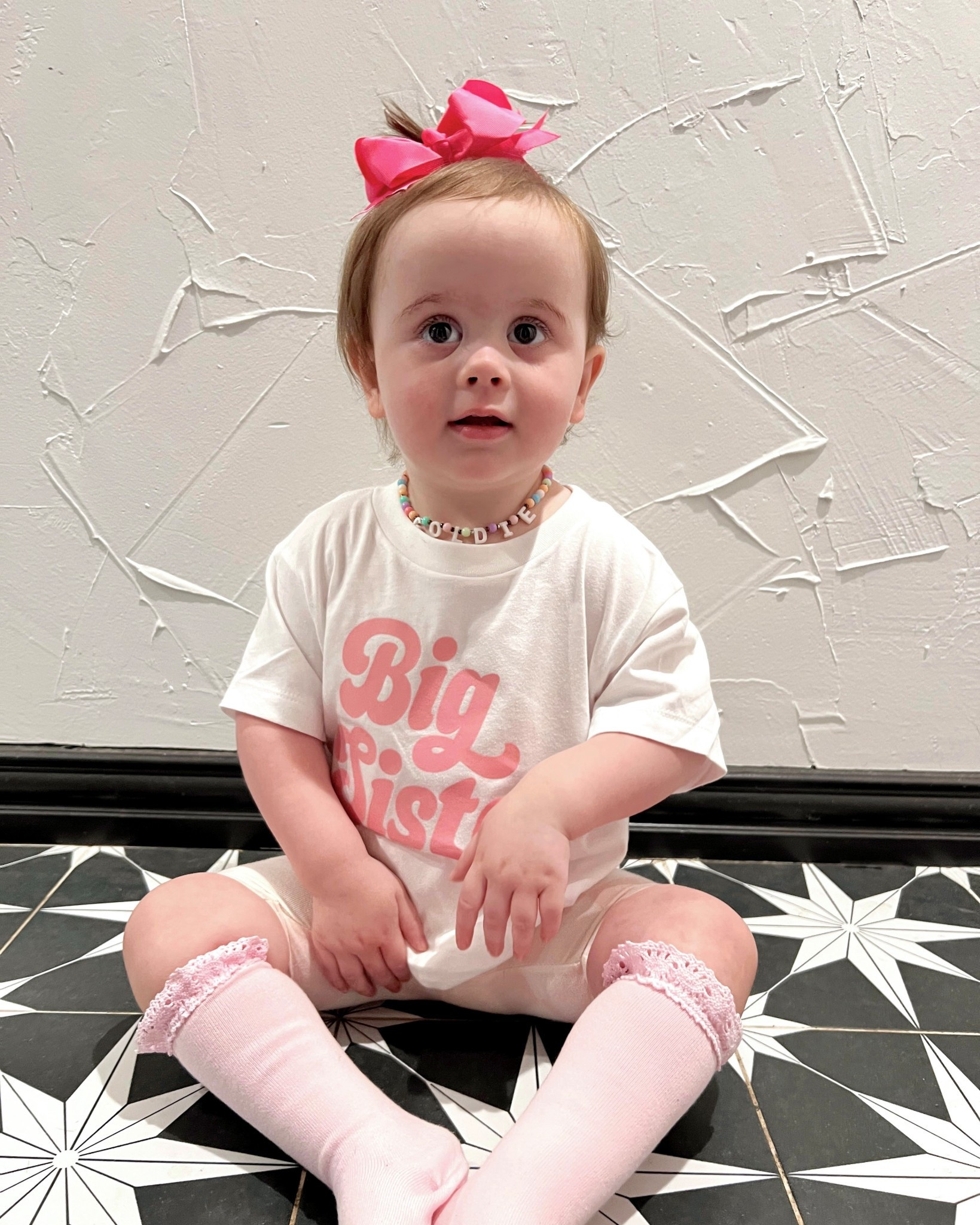Big sister toddler name necklace bow pink knee socks

#LTKBaby #LTKFamily #LTKKids