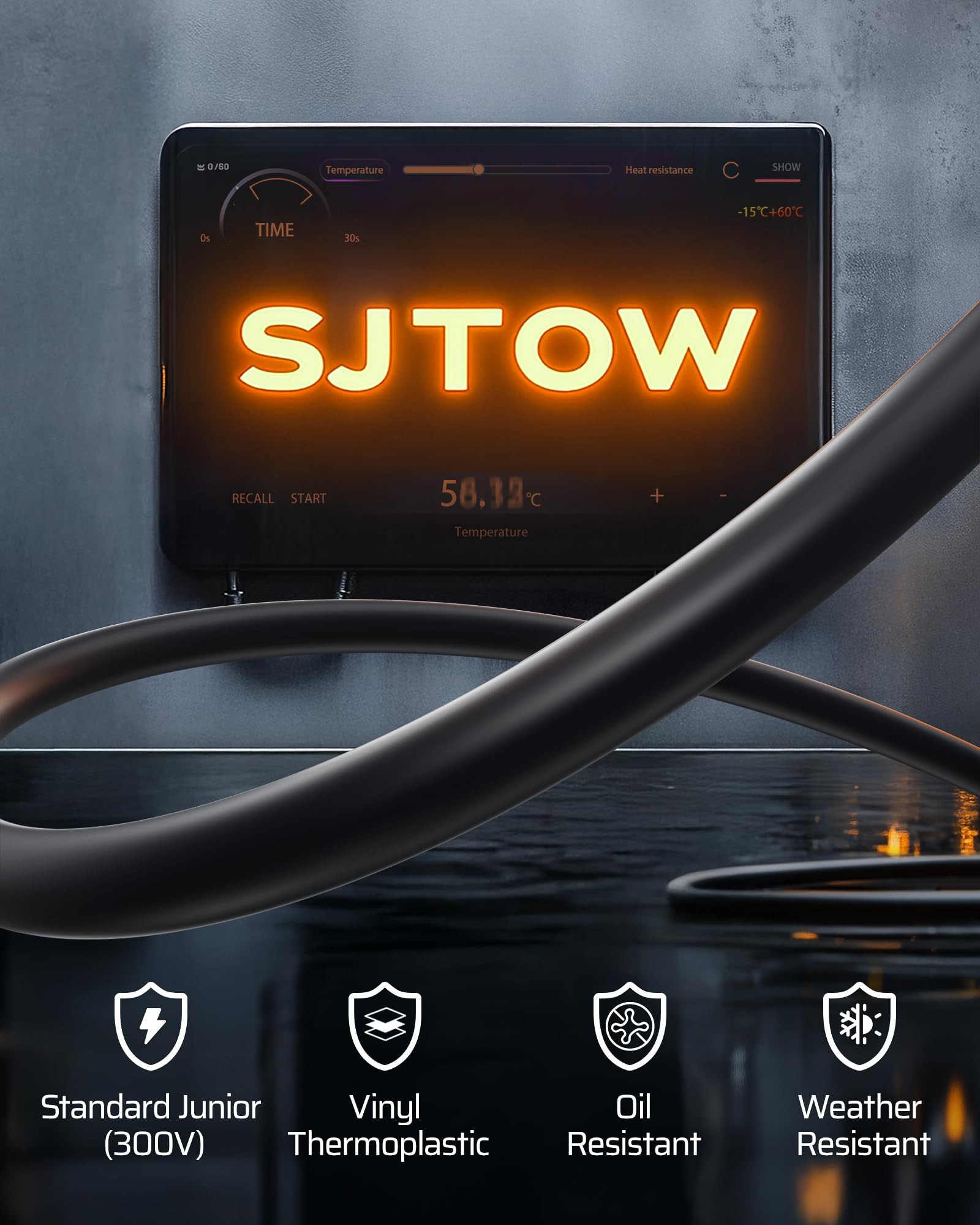 DEWENWILS Retractable Extension Cord Reel, 60FT Retractable Cord Reel, 12AWG/3C SJTOW, Lighted Tr... | Amazon (US)