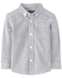 Baby And Toddler Boys Uniform Long Sleeve Oxford Button Down Shirt | The Children's Place  - STOR... | The Children's Place