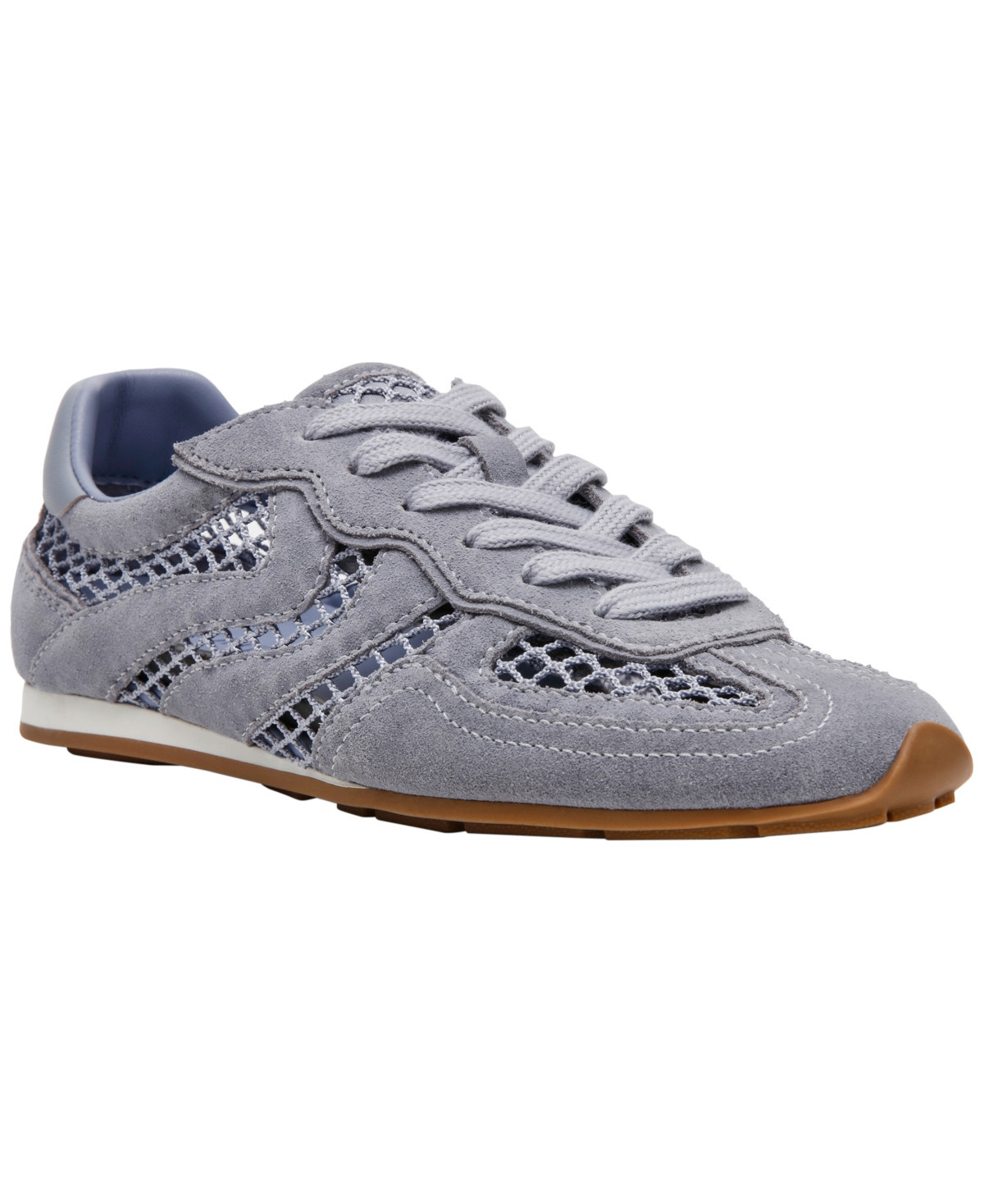 Steve Madden Women's Abbi-Mesh Lace-Up Sneakers - Baby Blue Mesh | Macy's