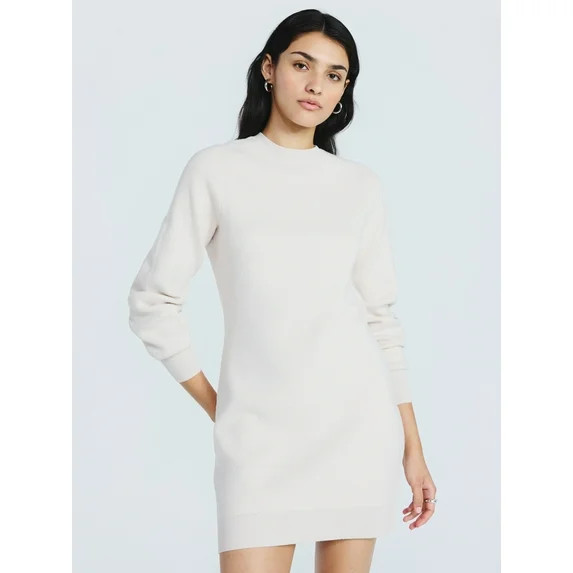 Scoop Women's Saddle Sweater Dress with Long Sleeves, Sizes XS-XXL | Walmart (US)