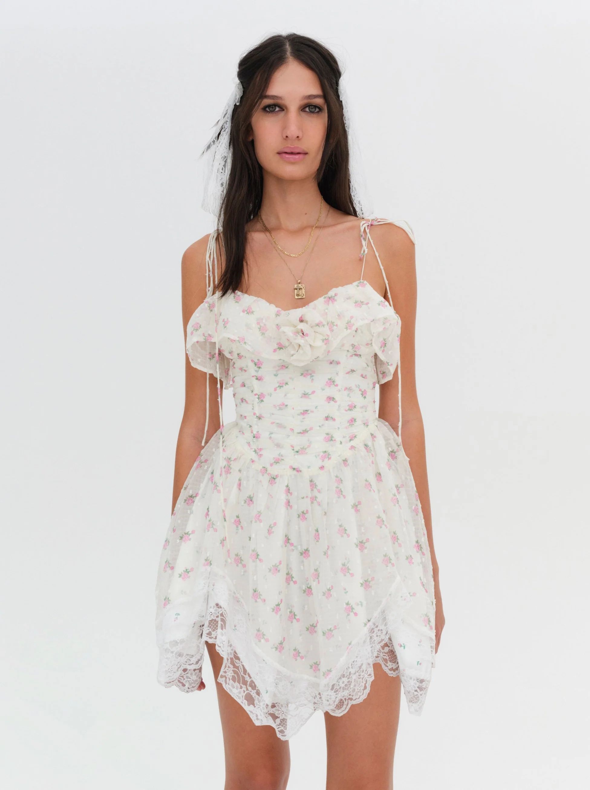 Amelia Mini Dress — White | For Love & Lemons