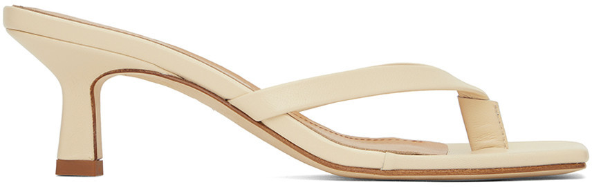 Aeyde Beige Wilma Heeled Sandals | SSENSE