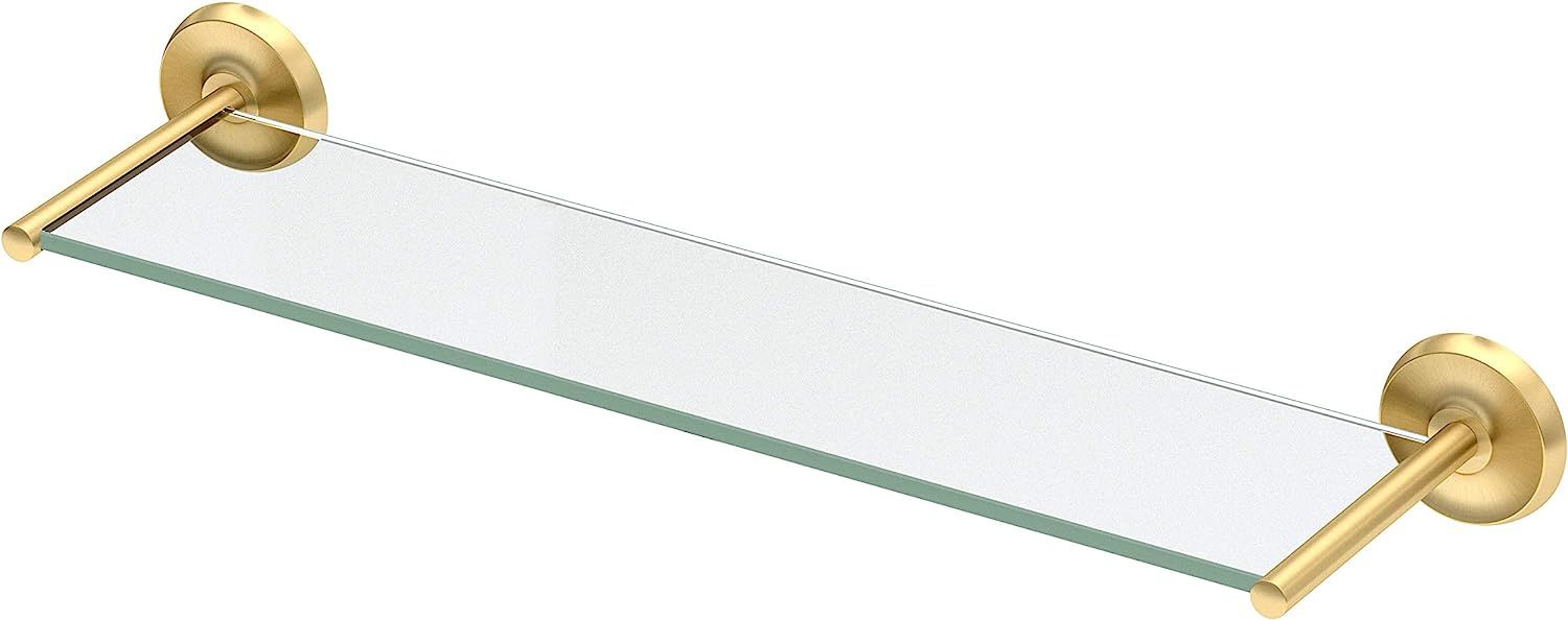 Gatco Desinger II Glass Shelf, Brushed Brass | Amazon (US)