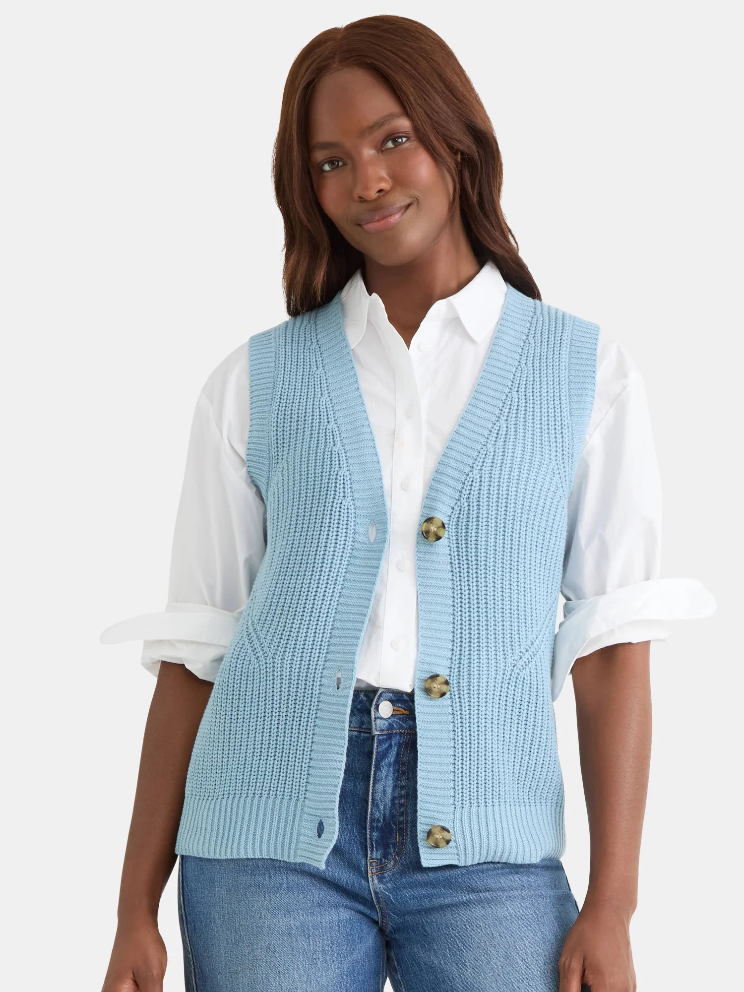 Time and Tru Women's Sweater Vest, Sizes XS-XXXL | Walmart (US)