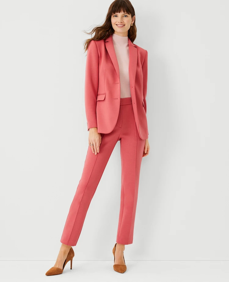 The High Rise Ankle Pant in Double Knit | Ann Taylor (US)