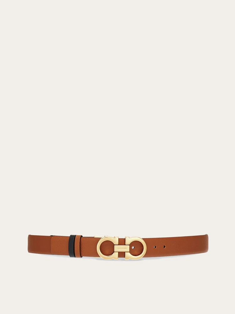 Reversible and adjustable Gancini belt | Ferragamo
