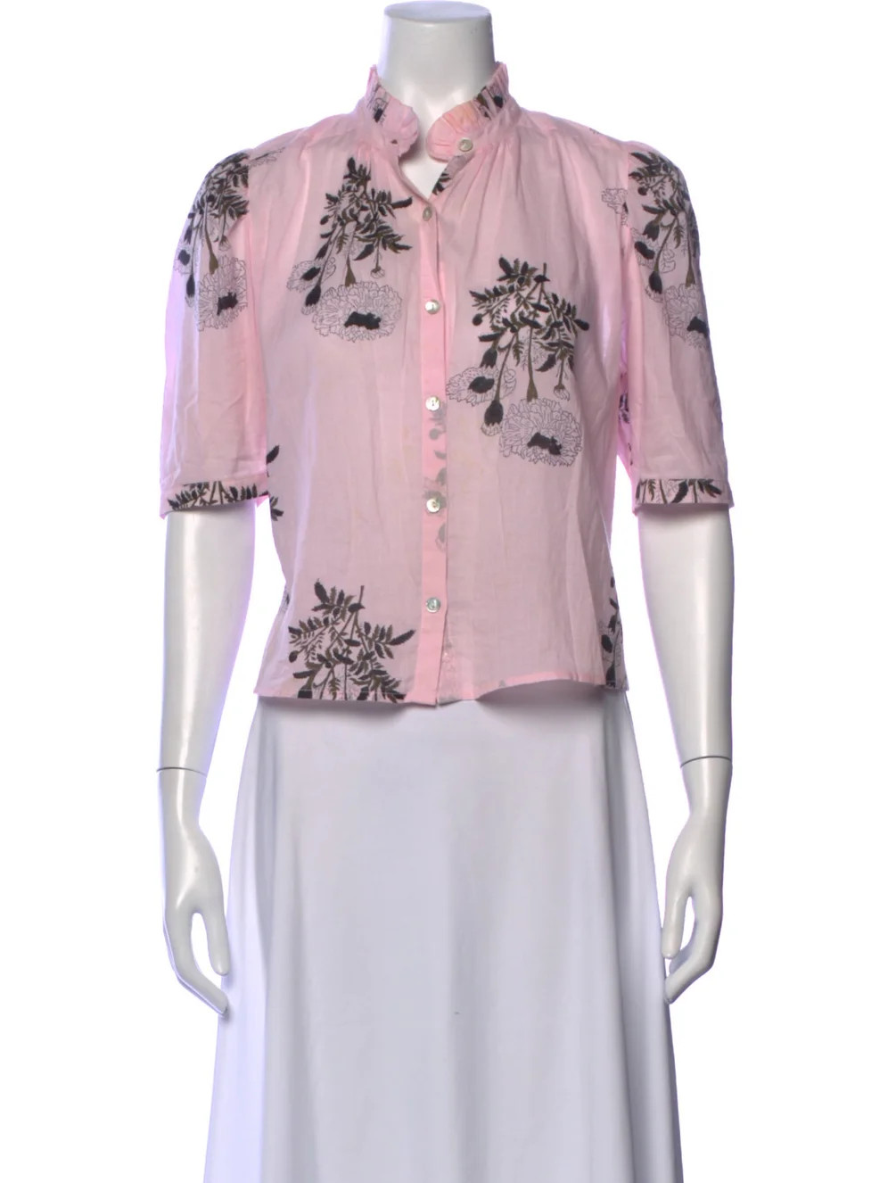 Floral Print Short Sleeve Blouse | The RealReal