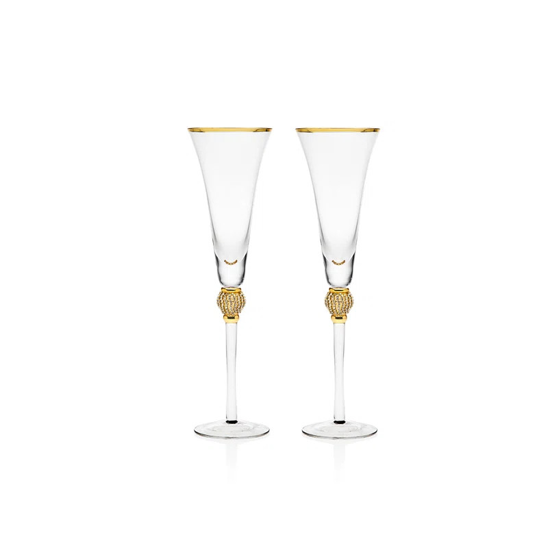 Pave 7 oz. Glass Flute | Wayfair North America