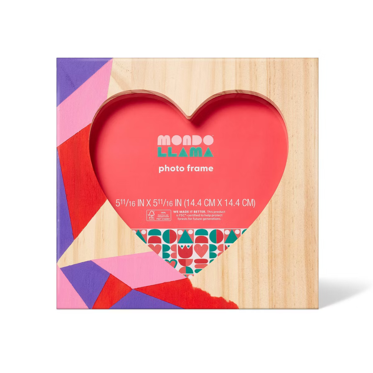 Valentine's Craft Heart Wood Frame - Mondo Llama™ | Target