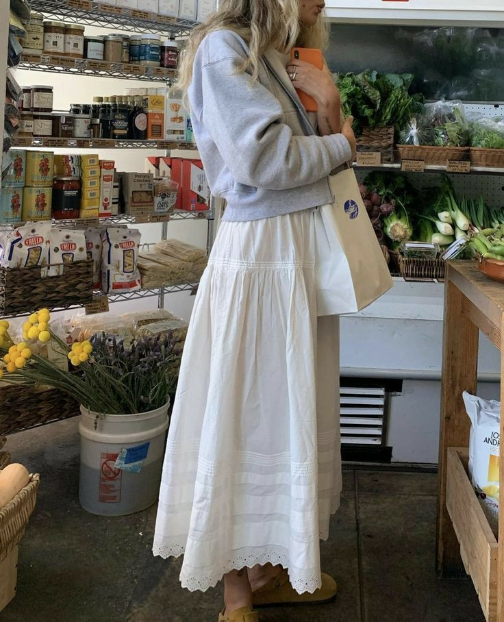 Cotton midi skirt curation   

 #LTKSeasonal #LTKStyleTip