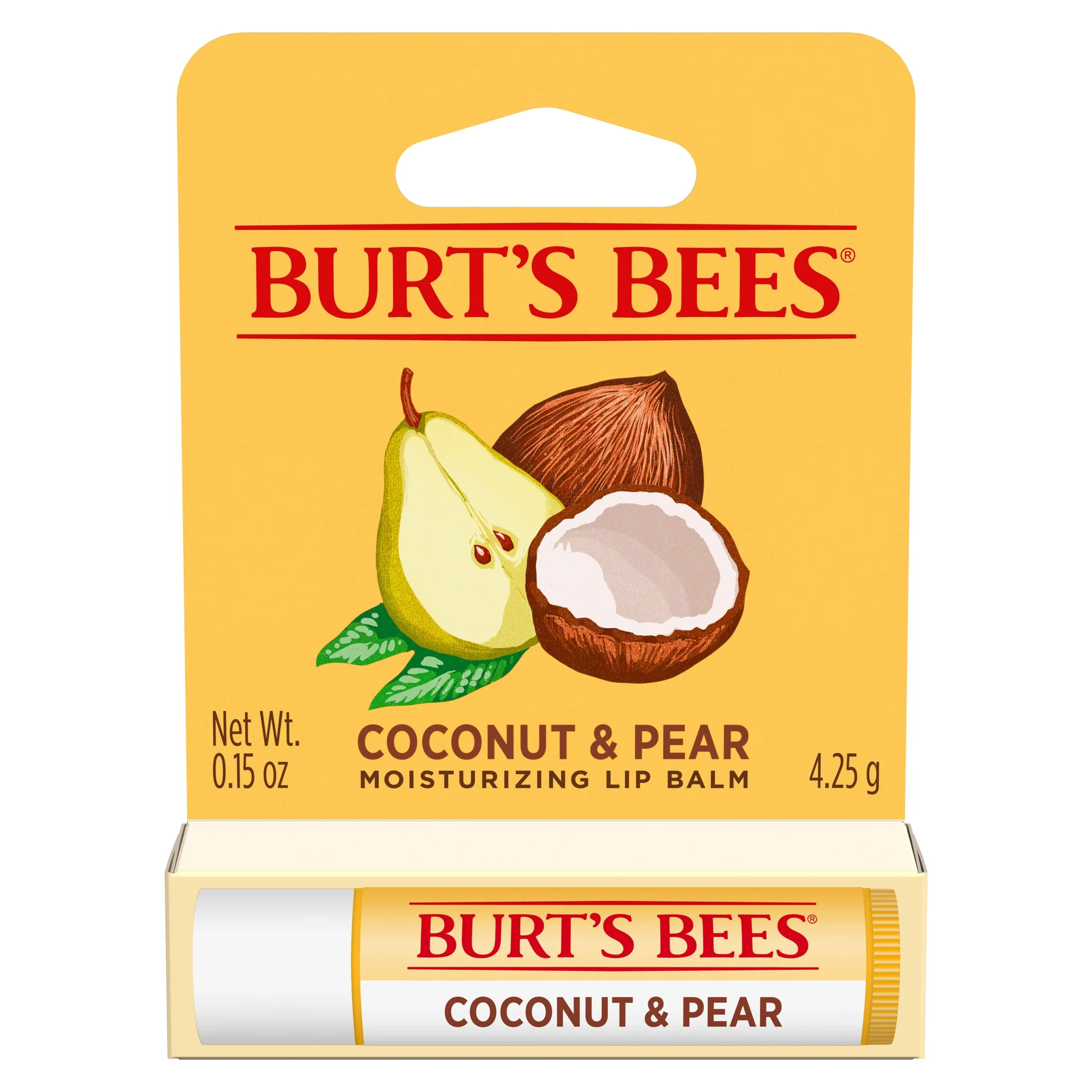 Burt's Bees Coconut and Pear Lip Balm, 1-Pack, 0.15 oz. | Walmart (US)