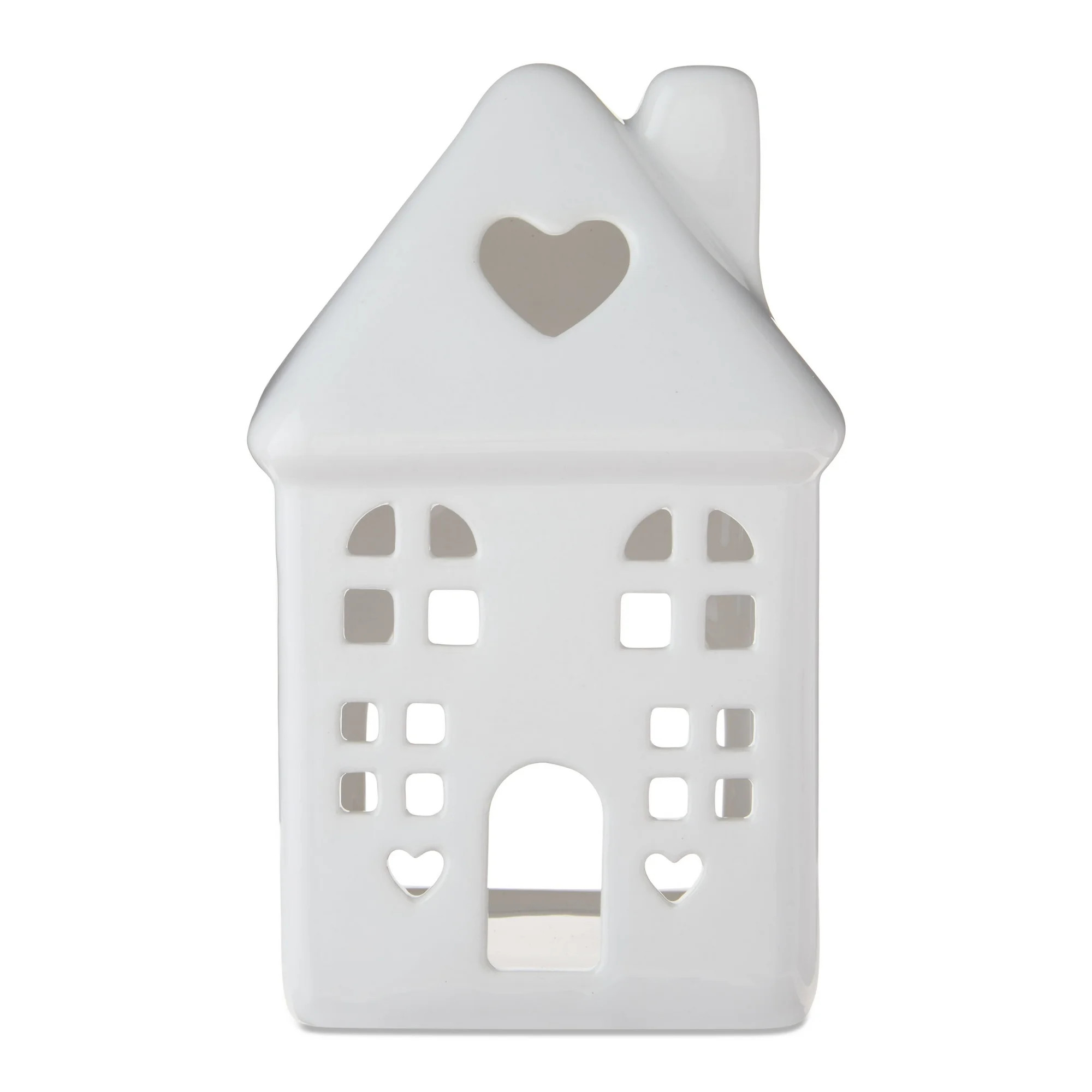 Ceramic House Tabletop Decoration, White, 6", Valentine's Day by Way To Celebrate | Walmart (US)