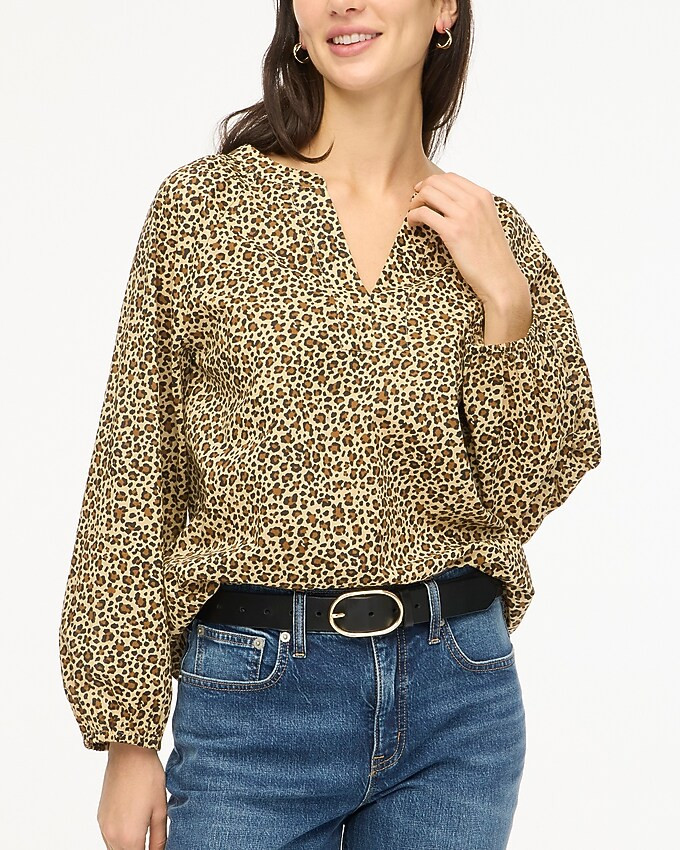 Printed popover blouse | J.Crew Factory