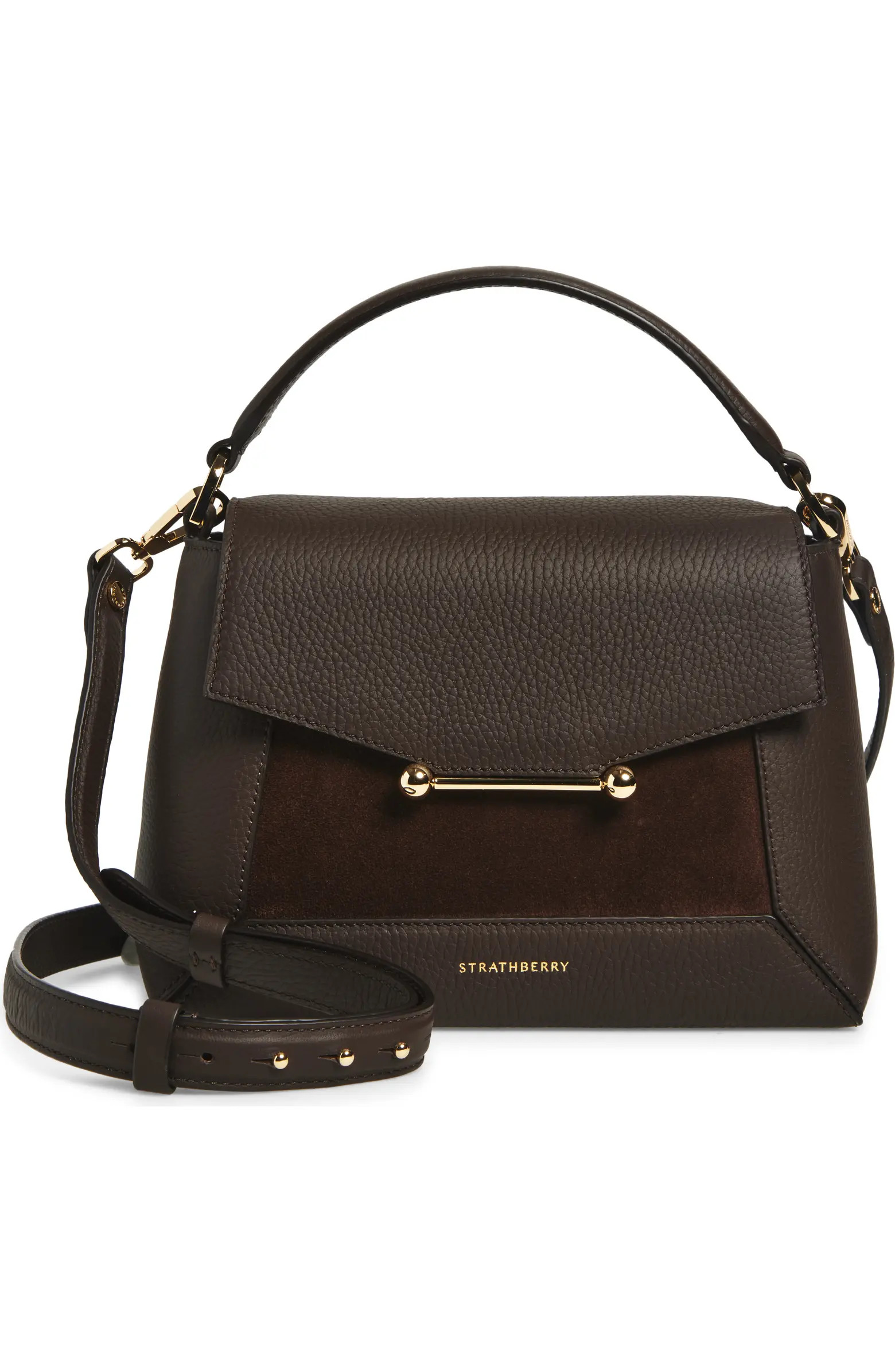 Nano Mosaic Leather & Suede Top Handle Bag | Nordstrom