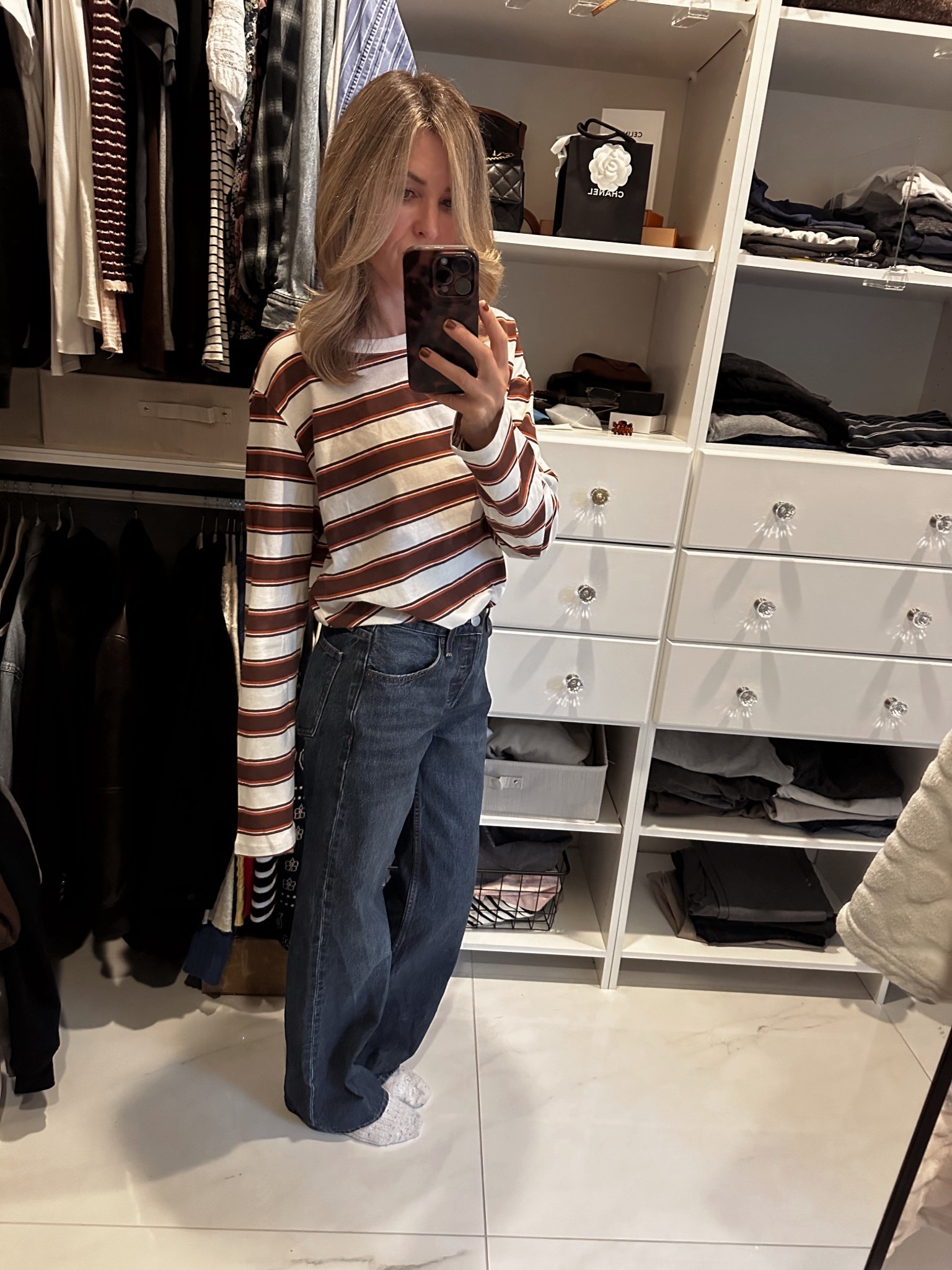 These have been my go to jeans lately! Wearing my smaller size. 

Striped tee is a Winners find. Linking a similar version 

#LTKstyletip #LTKcanada #LTKjeans
