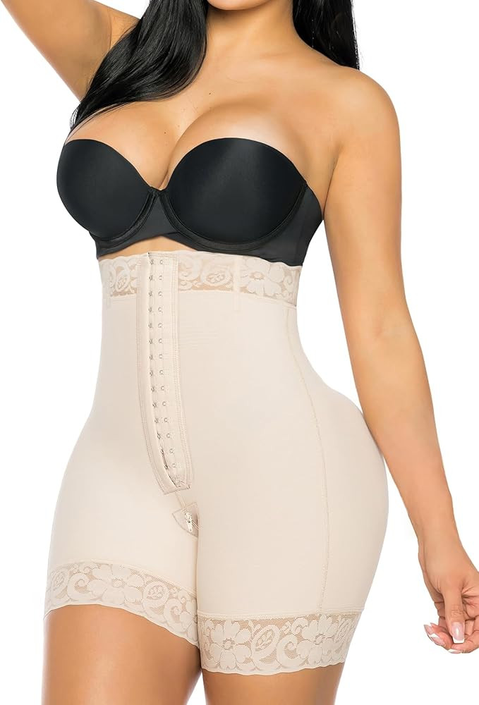 YIANNA Tummy Control Shapewear for Women Strapless Fajas Colombianas Body Shaper Shorts Butt Lift... | Amazon (US)