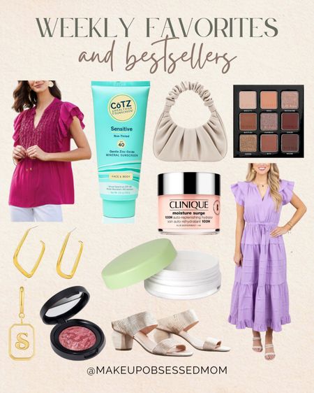 Here's a collection of the most popular items of the week: a chic fuschia top with ruffle details, mineral sunscreen, warm-toned eyeshadow palette, rose gold heels, gold accessories, and more!
#beautyfinds #bestsellers #selfcare #springfashion

#LTKSeasonal #LTKStyleTip #LTKBeauty