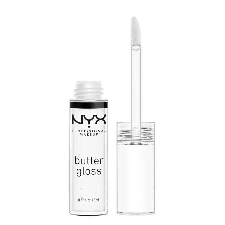 NYX Professional Makeup Butter Gloss, Non-Sticky Lip Glosses, Sugar Glass (Clear), 0.27 oz | Walmart (US)