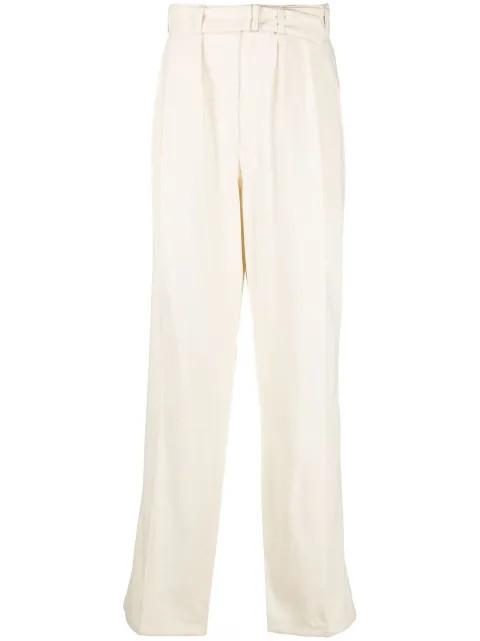 Lemaire high-waisted wide-leg Trousers - Farfetch | Farfetch Global