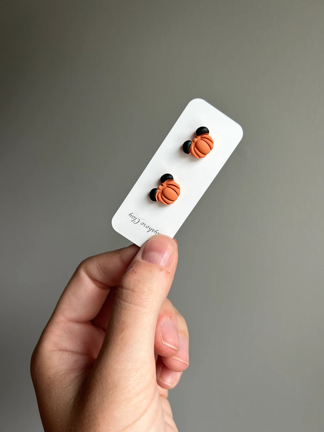Pumpkin mouse studs | Etsy (US)