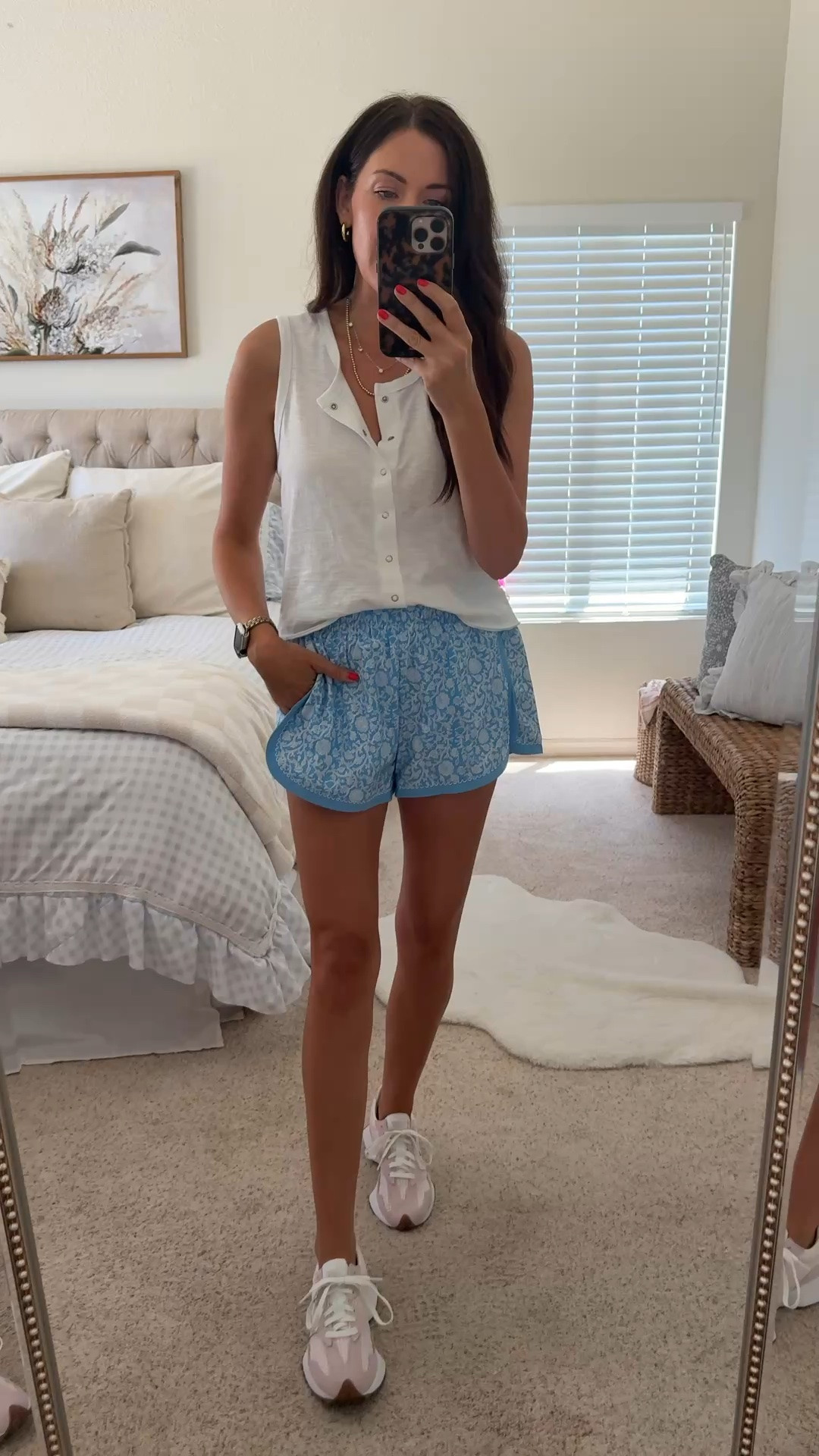 Athletic shorts -small
Button up burn out tank-small

#LTKootd #LTKgrwm #LTKSeasonal