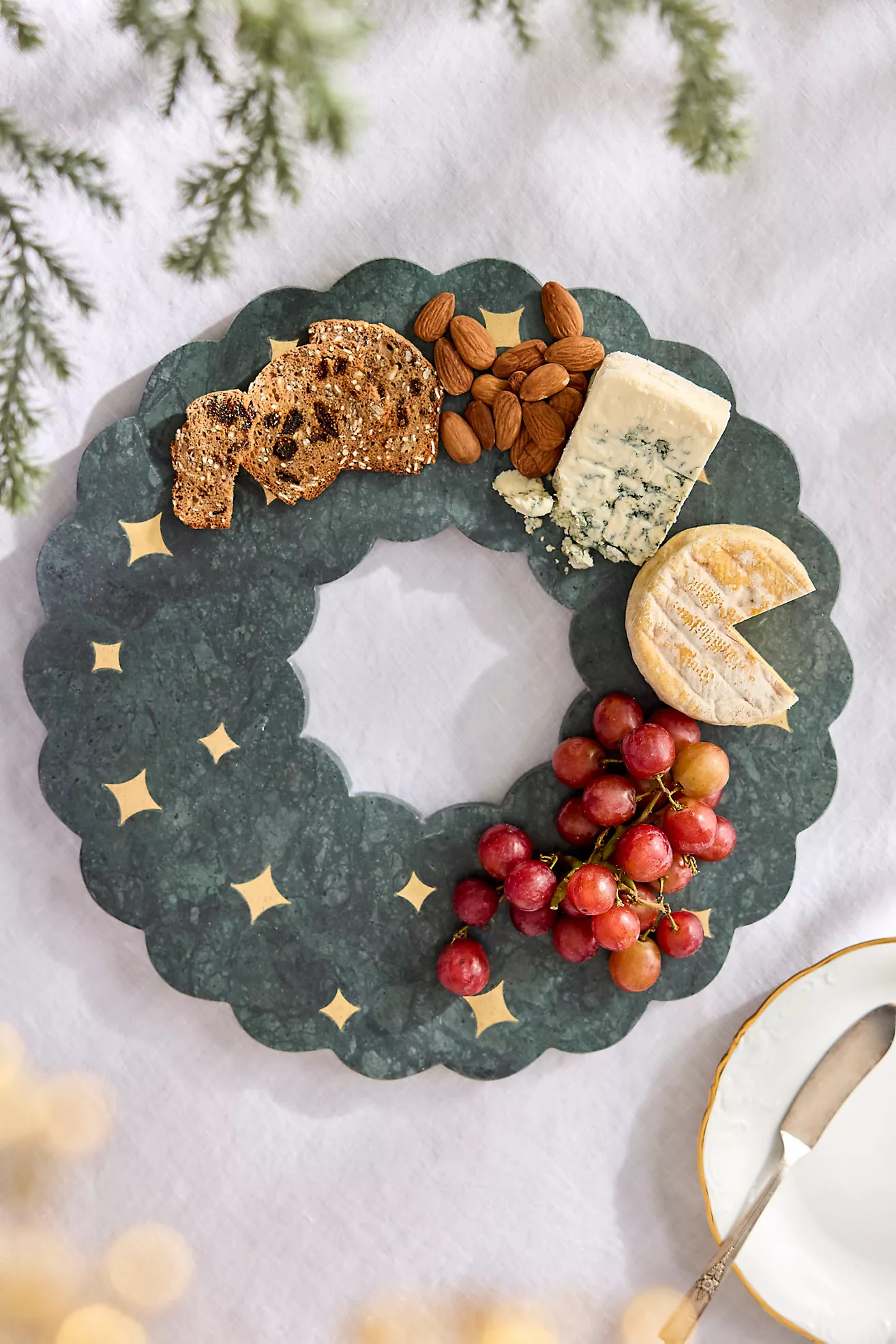 Marble Wreath Serving Board | Anthropologie (US)