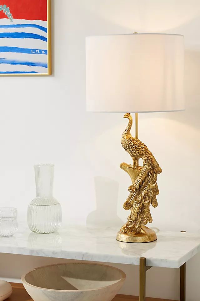 Pavo the Peacock Table Lamp | Anthropologie (US)
