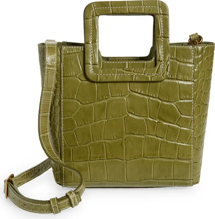 STAUD Mini Shirley Croc Embossed Leather Bag | Nordstrom | Nordstrom
