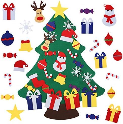 Felt Christmas Tree for Kids with 31pcs Detachable Ornaments,Wall Hanging Xmas Gifts Christmas De... | Amazon (US)