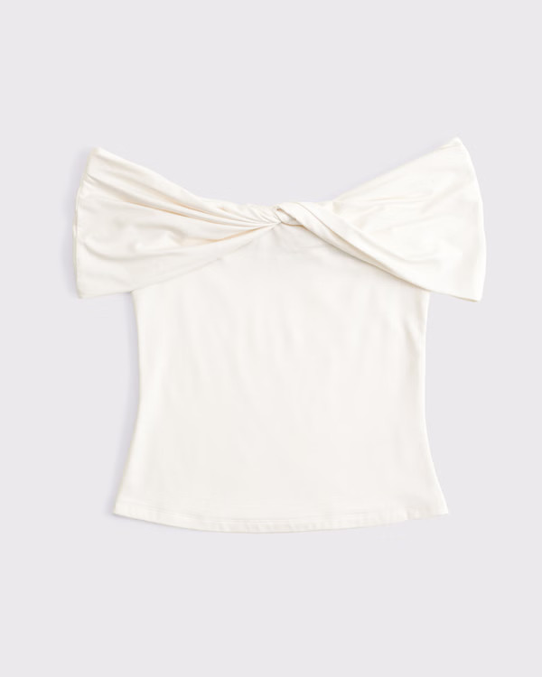 Off-The-Shoulder Twist Top | Abercrombie & Fitch (US)