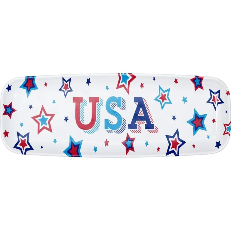 Patriotic USA Plastic Serving Tray 17" x 6.5" - Walmart.com | Walmart (US)