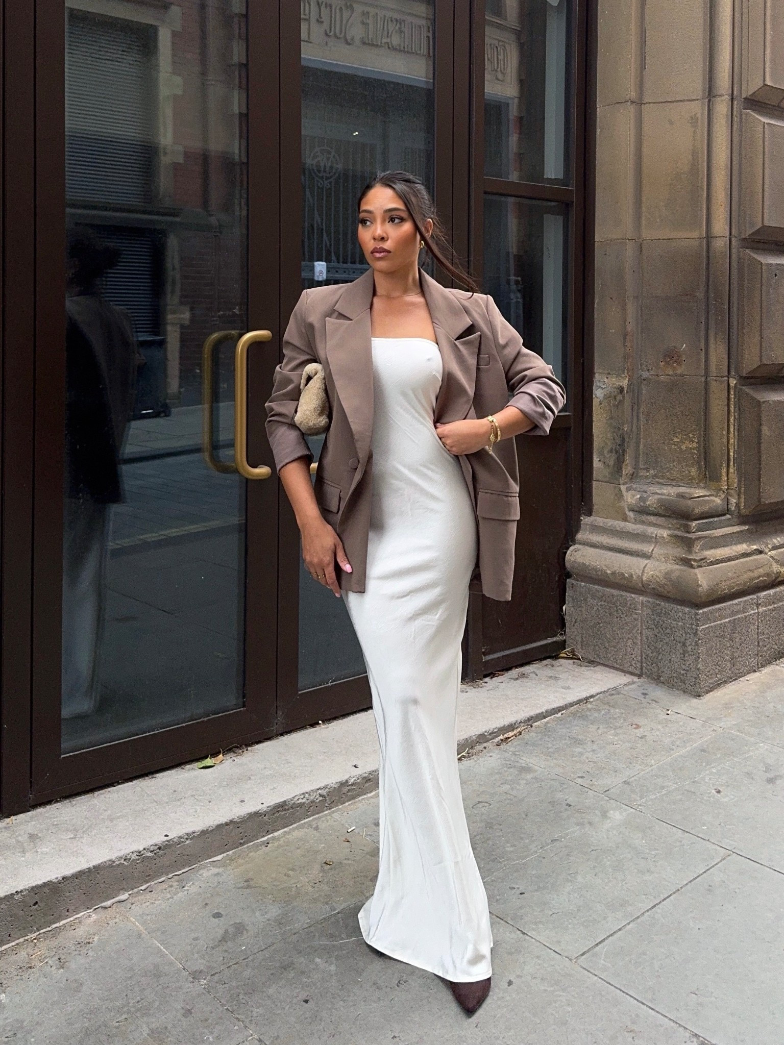 🏷️ autum outfit, autumn going out outfit, dressy going out outfit, maxi dress, beige blazer 

#LTKFashionMonth #LTKautumn #LTKuk