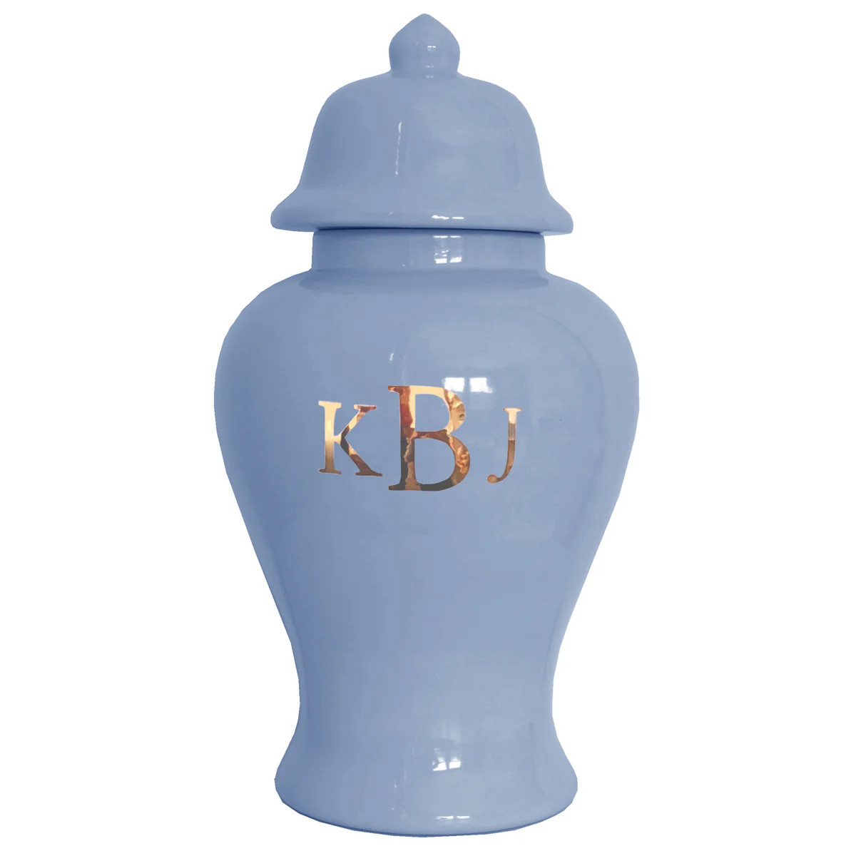 Classic Monogram Ginger Jars in French Blue | Ruby Clay Company