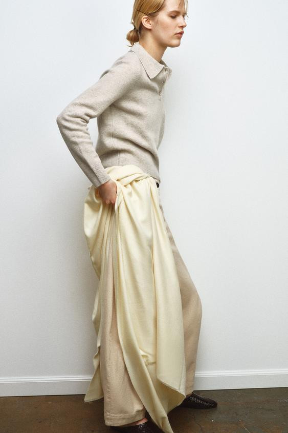 PLAIN 100% WOOL POLO | Zara US