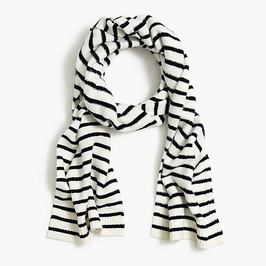 Striped scarf in extra-soft yarn | J.Crew Factory