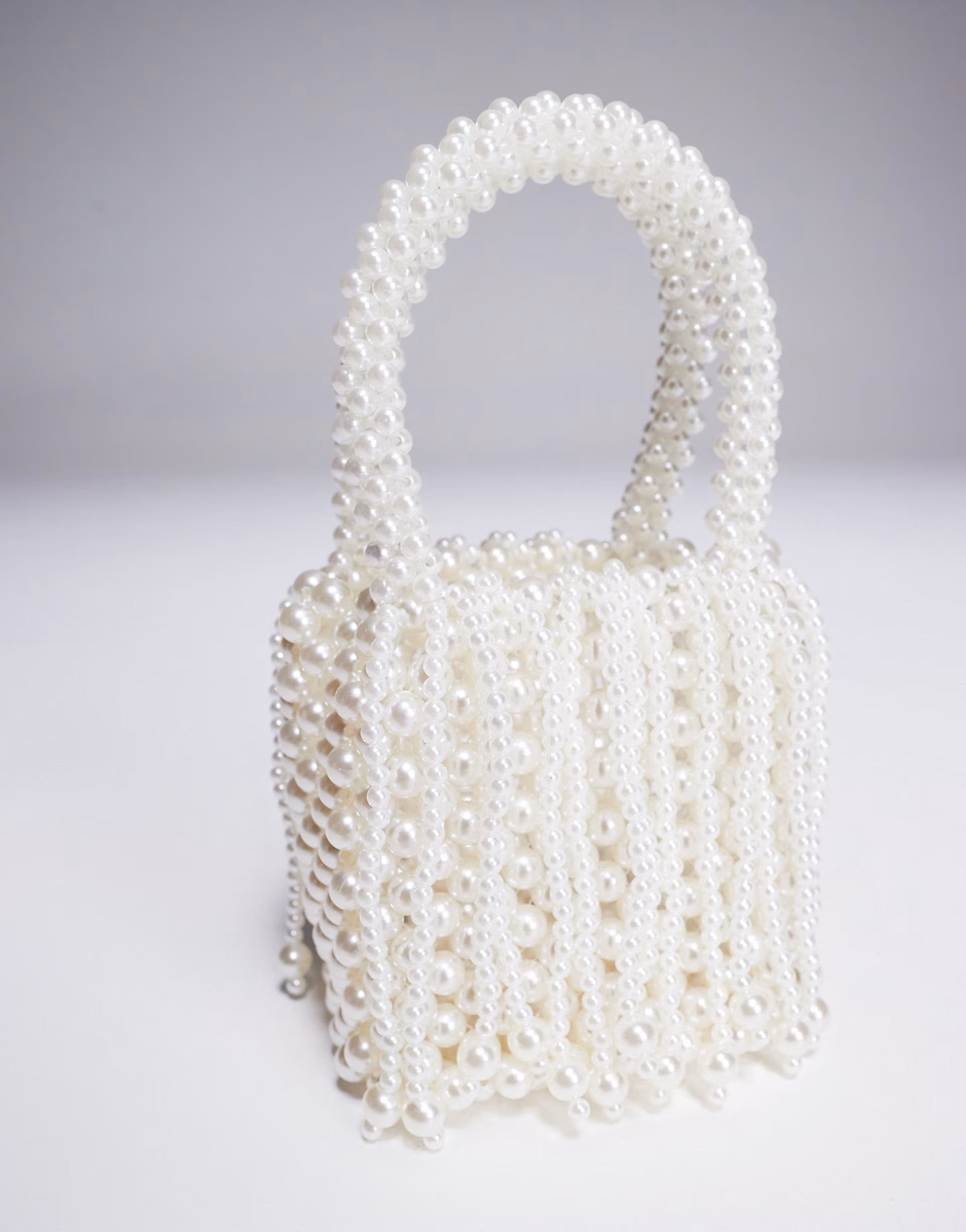 River Island faux pearl grab bag in white | ASOS (Global)